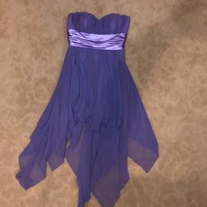 Lavender strapless dress